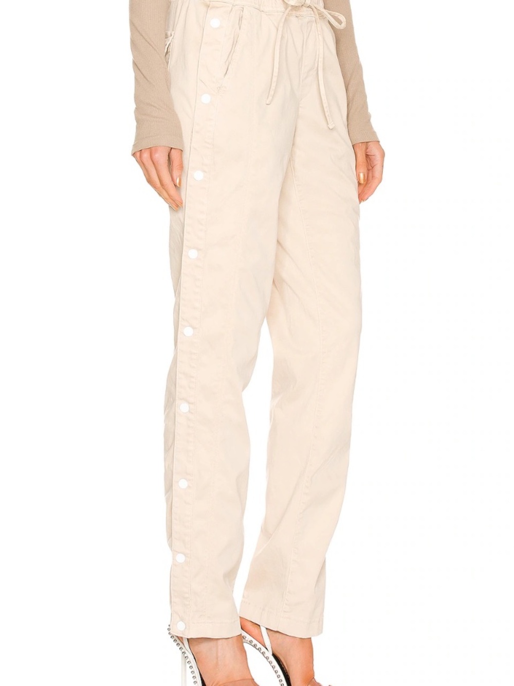 COTTON CITIZEN The London Snap Pant Oatmeal Cream M